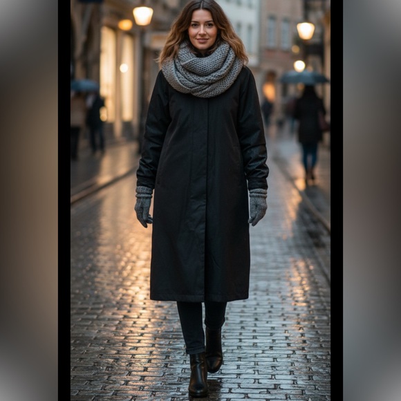 London Fog Jackets & Blazers - London Fog Black Vintage Trench Coat Removable Liner